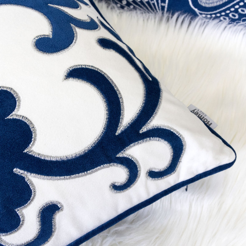 Floral Velvet Throw Pillow