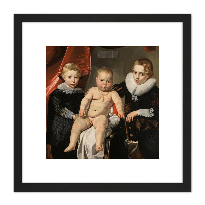 Portrait Three Brothers 1 Piece Single Picture Frame Painting