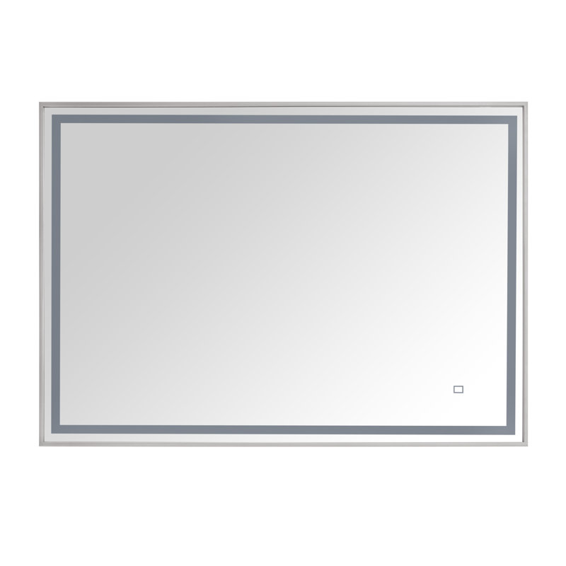 Miroir de salle de bain Monn, Blanc, 27,5 po x 39,4 po