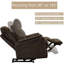 Fauteuil inclinable électrique avec port de charge USB, fauteuil simple en tissu avec moteur à mouvement-14757228