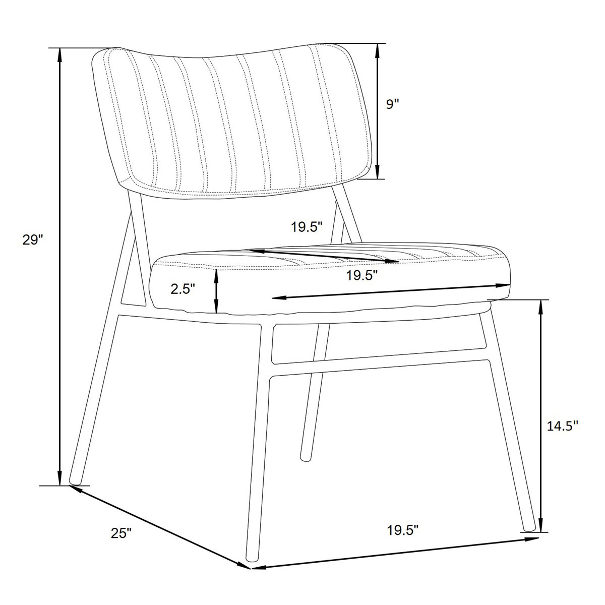 Zipporah Velvet Accent Side Chair with Black Metal Frame (Set of 2)