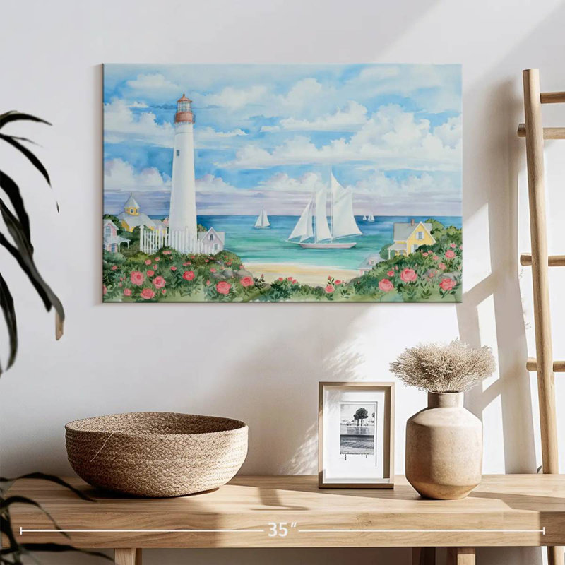 Ocean view lighthouse Aletra, H 16 po x l 24 po