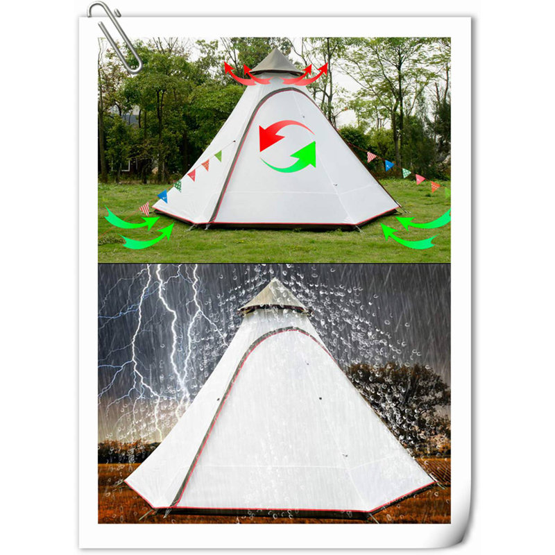 White Ultralight 6-Person Four-Season Dome Tent with Carry Bag
