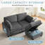 Canapé modulaire 72 "avec repose-pieds avec rangement, canapé modulaire en L convertible en L pour canapé-lit profond en chenille confortable avec méridienne-356723847