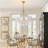 6-Light Swirled Bubble Glass Globe Chandelier-652111124