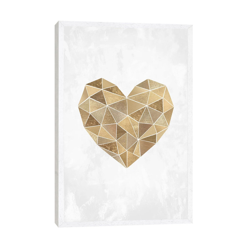 Mosaic Heart by Sisi & Seb - Gallery-Wrapped Canvas Giclée on Canvas, White Floater Frame
