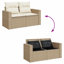  Ensemble de canapé de jardin beige-15538752-15538766