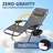 Set of 2   Chairs with Pillow & Cup Holder Tray. Adjustable Reclining Patio Lounge. Folding Portable Camping Chair for Deck. Beach. Yard. Garden-125085018