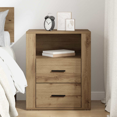 35cm W Manufactured Wood Bedside Table