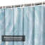 Rideau de douche bleu imperméable, rideaux de douche pour la salle de bain avec 12 crochets-130016921