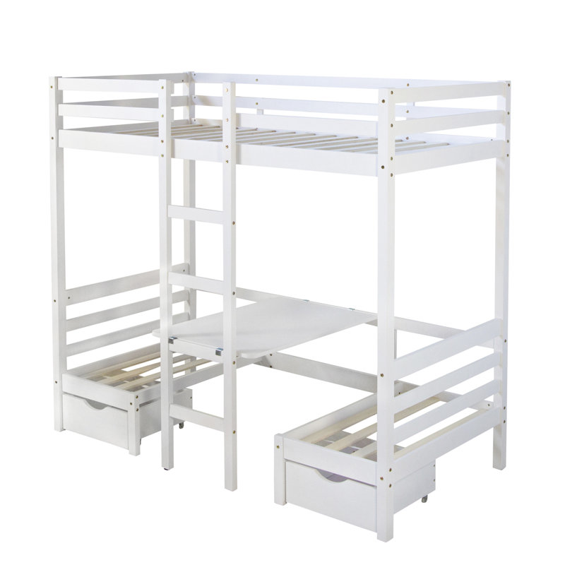Dilan European Single (90 X 200Cm) Solid Wood Loft Bed by Isabelle & Max