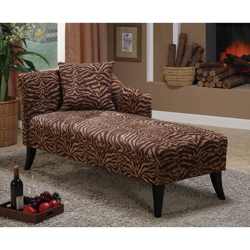 Chaise longue en chenille Patterson
