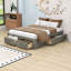 Lit plateforme en bois avec tiroirs et lattes-989498439-989498437