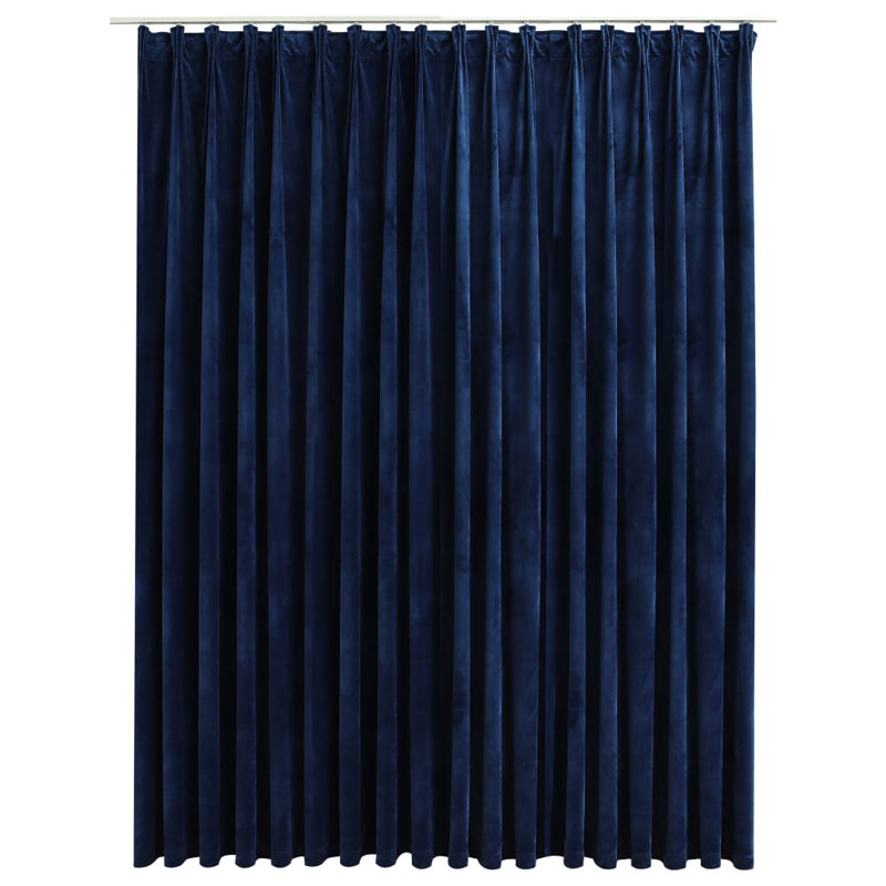 Kattie Blackout Curtain Single Panel, Dark blue