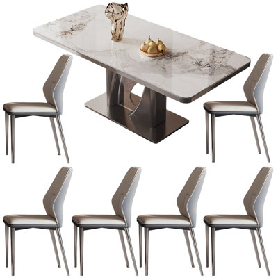 Italian style modern simple home dining table sets
