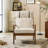 Modern Accent Armchair, Solid Wood Frame with High Back-949678000-949678002