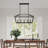5-Light Farmhouse Kitchen Island Linear Chandelier