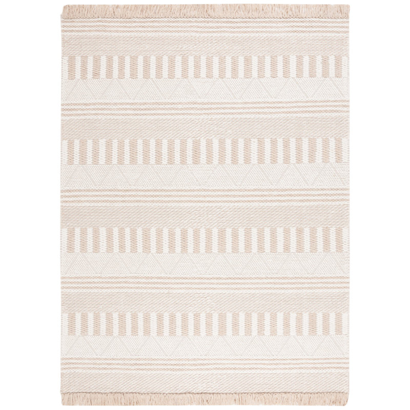 Jdyn Hand Woven Wool Geometric Rug, Rectangle 8' x 10'