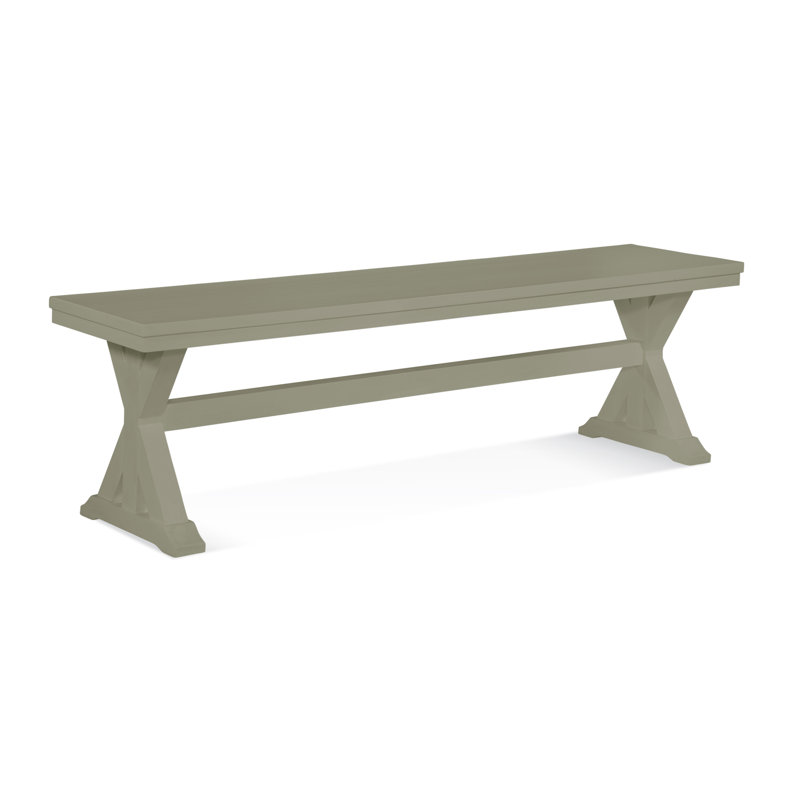 Hues Solid Wood Dining Bench, Greystone