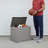 35 Gal. Plastic Resin Outdoor Deck Box, Gray