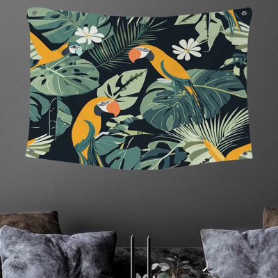 Parrot Wall Tapestry -  Animal Wall Decor
