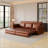 Chesterfield Sofa,93.7" King Pull Out Sofa Bed,3-In-1 Convertible Sleeper Sofa With Nailhead Trim & Rolled Arm,Multi-Functional Sofa Bed For Living Room,Bedroom-257009464