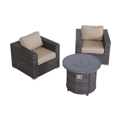 3 sièges toutes saisons avec foyer 55000, chaises haute en résine, et - 3 couverts, unité, tissés à la main, coussins faciles