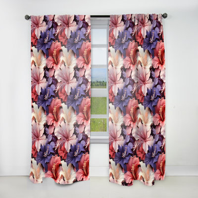 Coral Mirage Vii - motif tropical IV - Rideau floral - Rideau floral obscurcissant - 1 panneau