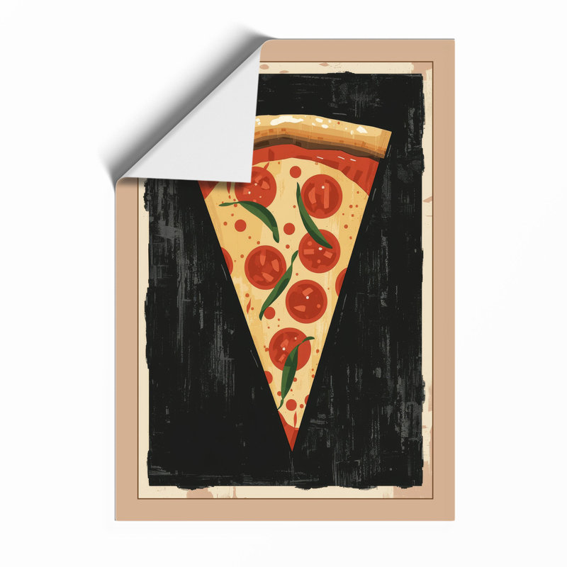Slice Of Pepperoni Graphic Art - Print, Unframed, A3 - 42.0 x 29.7 cm