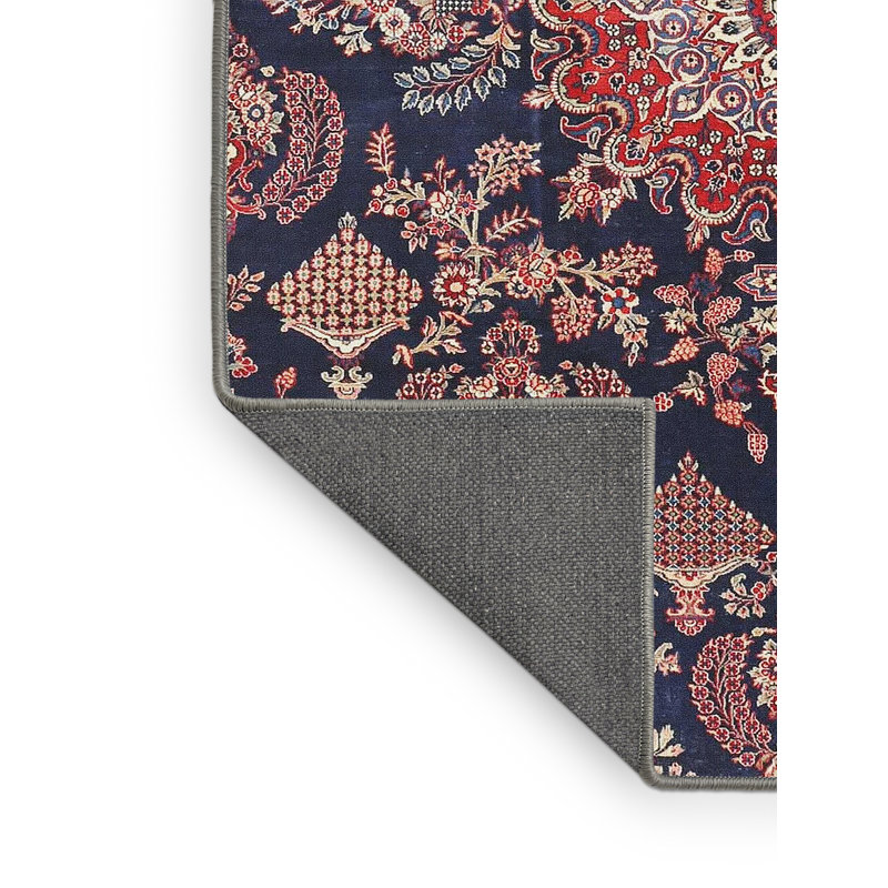 Tapis oriental rouge et bleu, Rectangle 5 pi x 8 pi