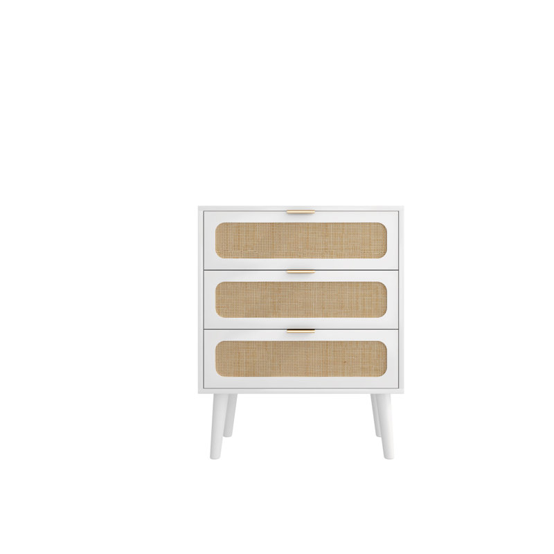 Chamblin 23.6'' W Nightstand, White
