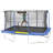 JumpKing 10 x 14 Foot Enclosed Rectangular Trampoline with G3 Pole