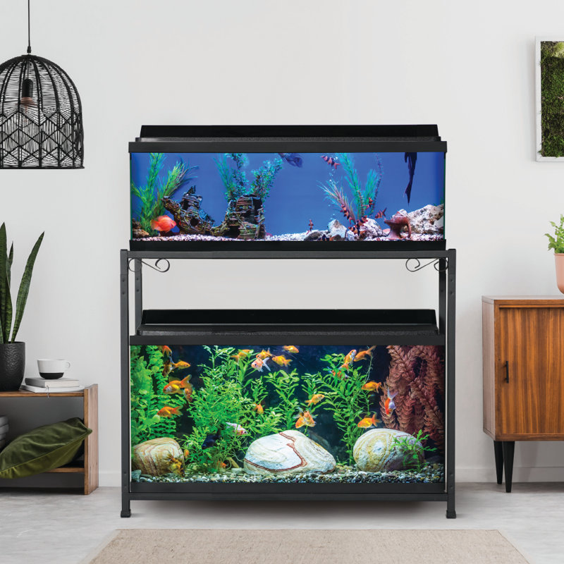 Rectangle Aquarium Stand, Black 29 Gallon