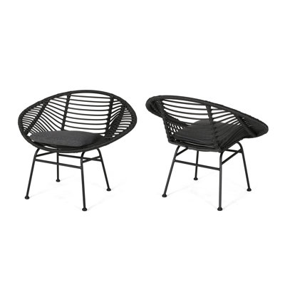 Ensemble de 2 chaises de patio avec coussins