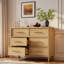 Commode avec 6 tiroirs et poignées dorées-2081860918