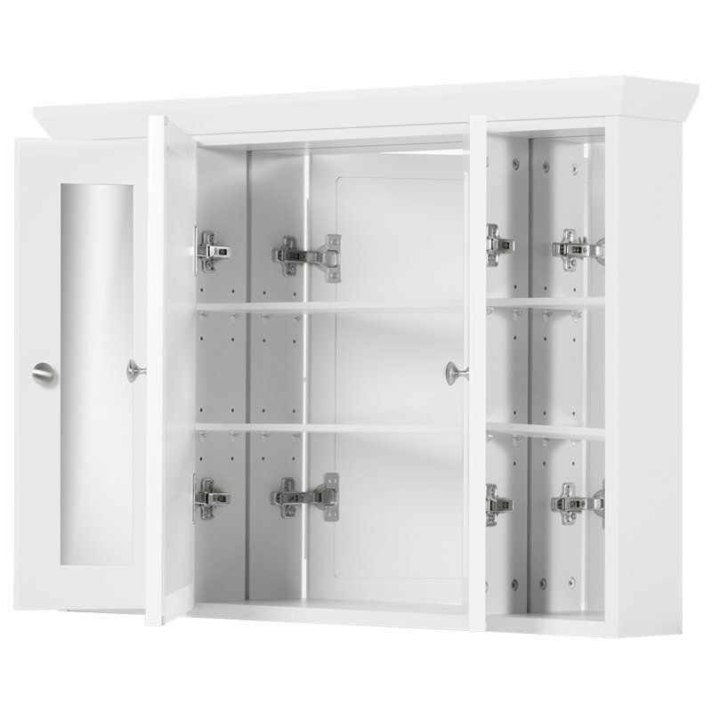 Armoire à pharmacie à fixation murale Simplicity, Blanc satiné, H 27 po x l 36 po x P 6,5 po