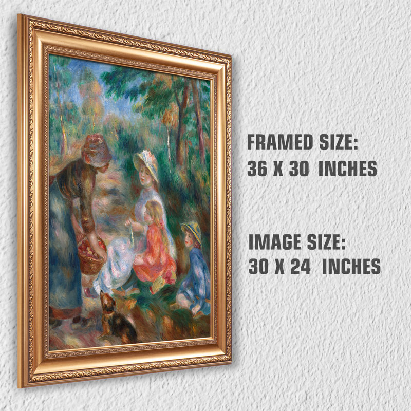 Le vendeur de pommes par Pierre-Auguste Renoir, H 36 po x l 30 po