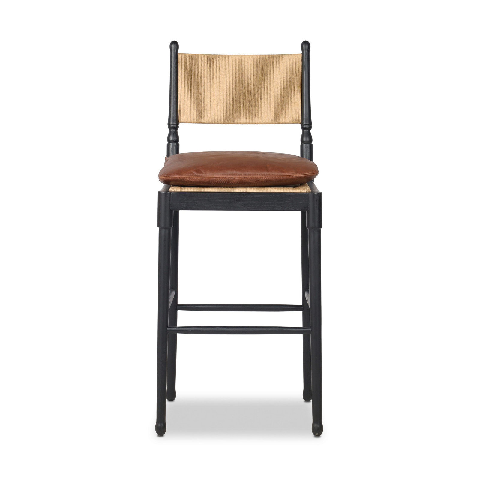 Fayth Bar and Counter Stool, Bar Stool (29.5” Seat Height)”, Stained Black Ash