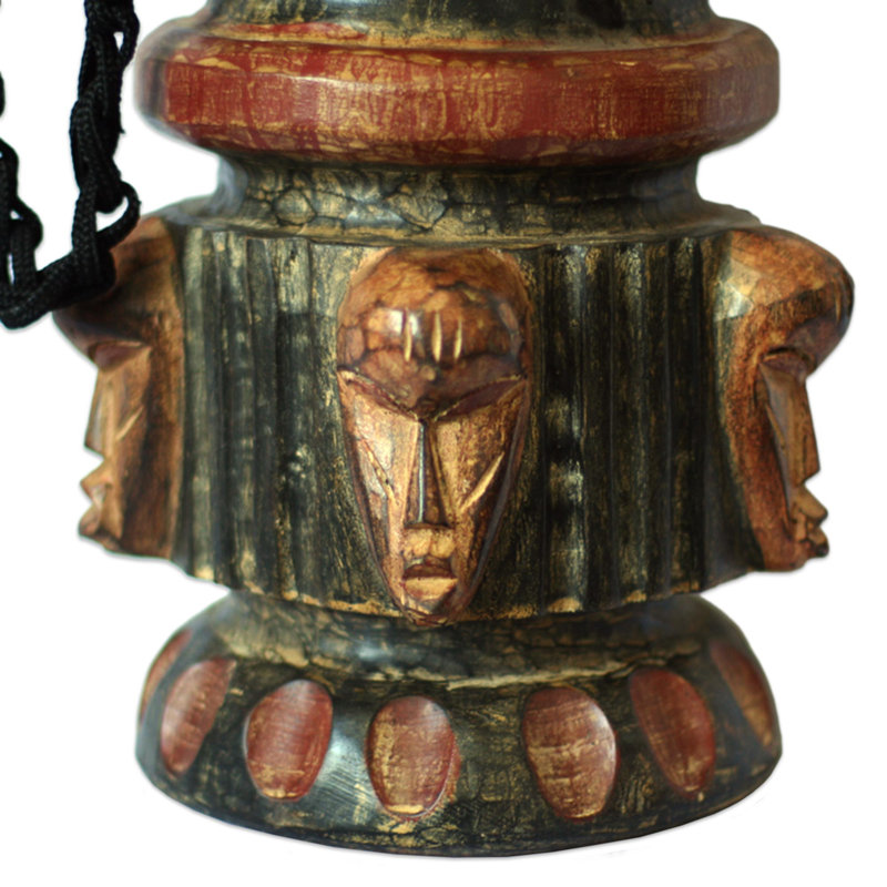 Fair Trade Wood Djembe Drum Sculpture