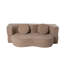 Canapé-lit 2 en 1 pliant avec coussin, canapé-lit simple, causeuse de plancher et futon, canapé-lit pliant en mousse pour le salon, les invités, le bureau, un appartement, aucun assemblage requis, abricot