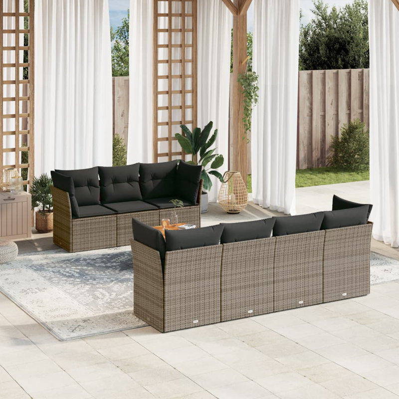  Garden Sofa Set Grey
