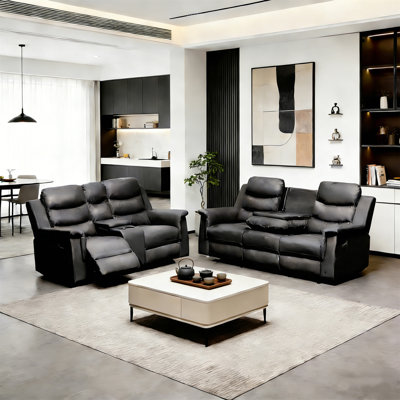 Causeuse inclinable avec housse de console centrale
