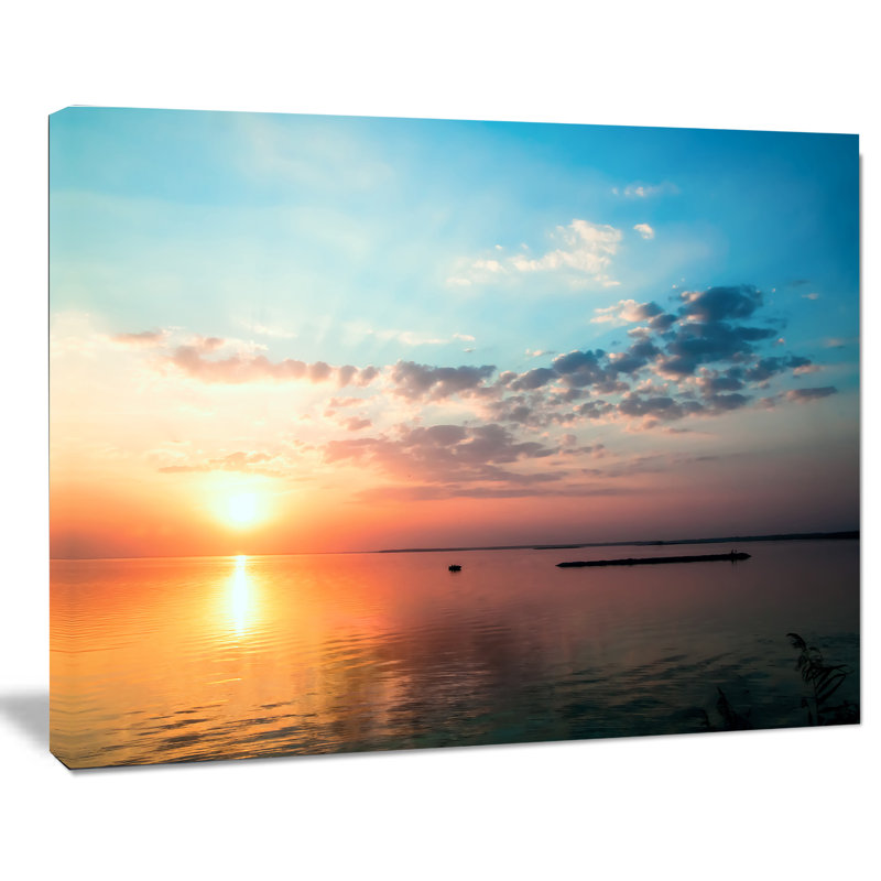 " Dramatic Sunset Cloudy Sky ", 12" H x 20" W x 1" D