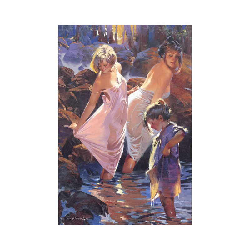 Dipping by Maher Morcos - Gallery-Wrapped Canvas Giclée on Canvas, 30.48 cm H x 45.72 cm W, Wrapped Canvas