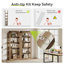 Bibliothèque de style campagnard 70,9 po