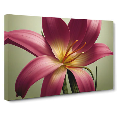 Inspiring Lily Flower - Wrapped Canvas