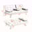 67" Orange Leather Office Sofa Bed, Double Fold, with Coffee Table, Multifunctional