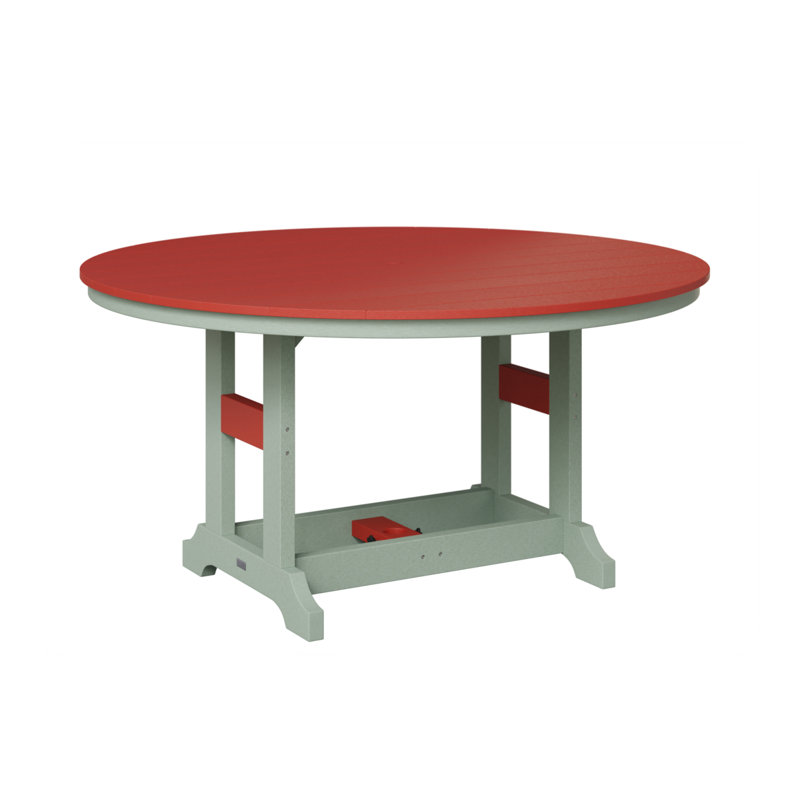 Table de bar ronde Berlin Classic, Rouge écarlate, Écume de mer, écume de mer
