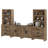 Entertainment Center With Bookshelves, Farmhouse TV Stand For 70 Inch TV, Wood Media Console With Adjustable Shelves And Storage Drawers For Living Room, Bedroom, Brown-946257225