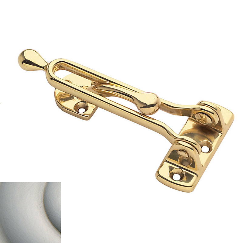 Security Door Guard, Satin Nickel